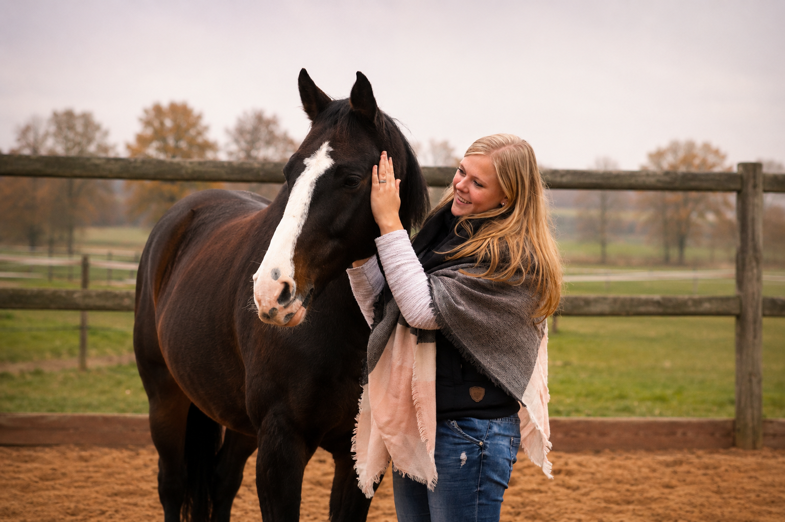 Katrin mit Pferd 